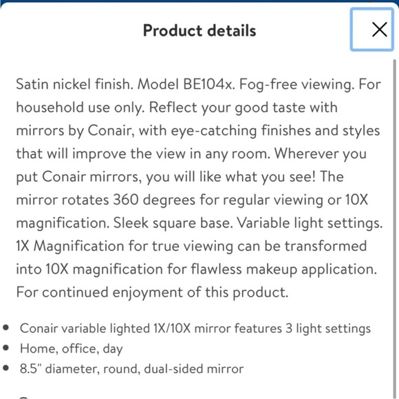 conair Skincare New Illumination Conair Variable X1x Mirror Satin